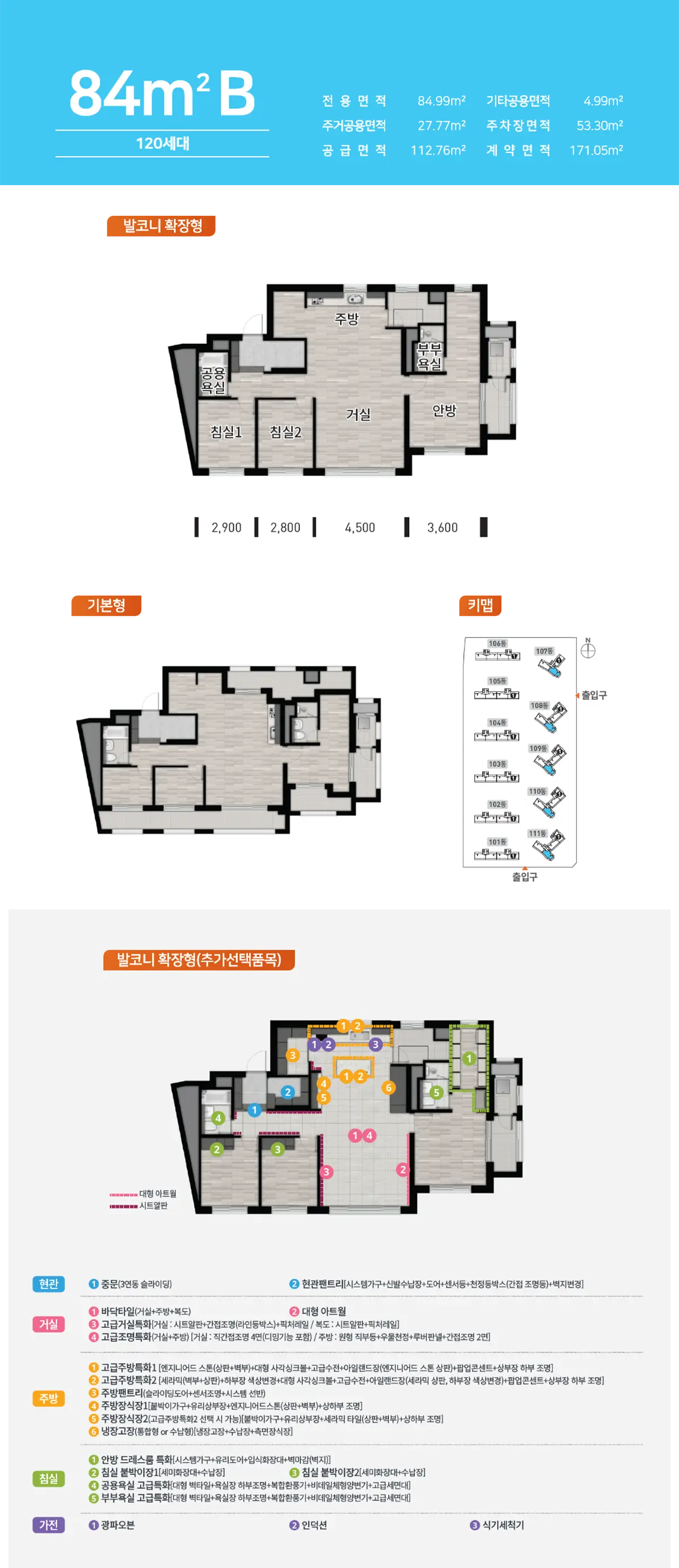 울산우미린 어반파크 84b타입구조